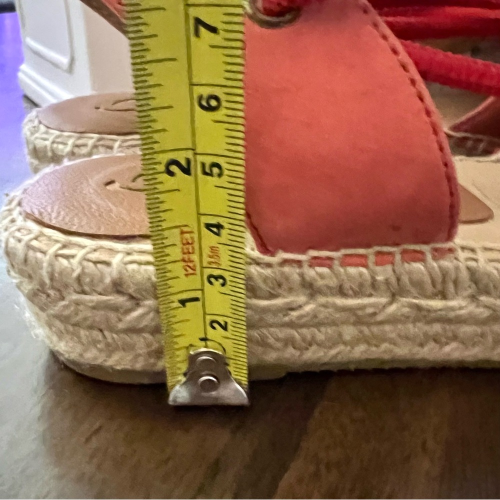 Kanna Elissa Floral Embroidered Coral Espadrille Wedge Sandals Size 9-9.5 (40) - Picture 15 of 15